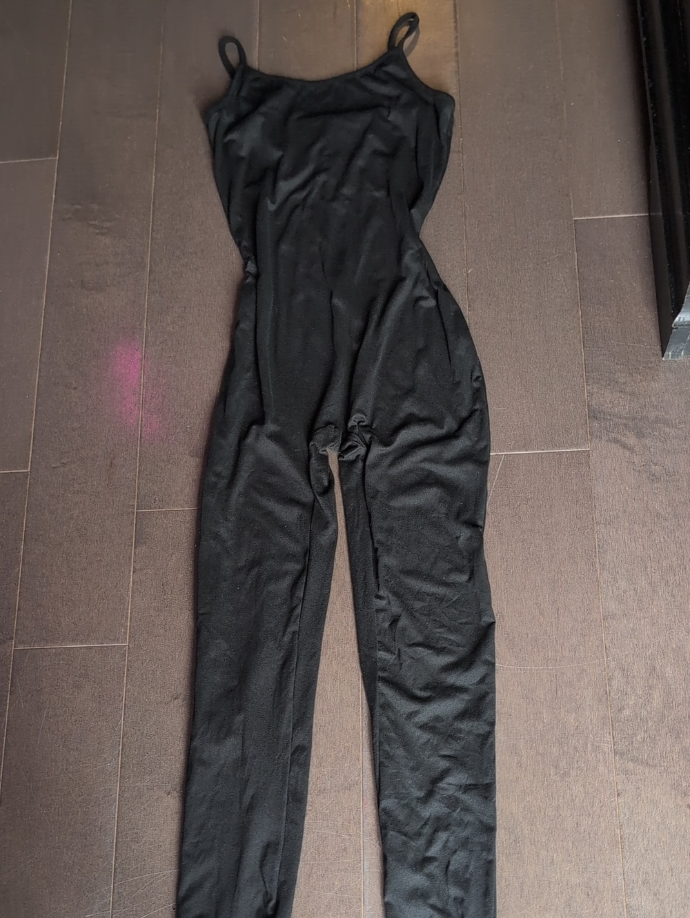 Missguided Black Slim Spaghetti-Strap Jumpsuit